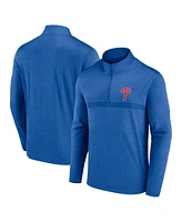 Fanatics Men's Heather Royal Philadelphia Phillies Head-to-Head Quarter-Zip Pullover Sweatshirt