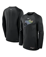 Nike Men's Black Tampa Bay Rays Authentic Collection Game Time Raglan Performance Long Sleeve T-Shirt
