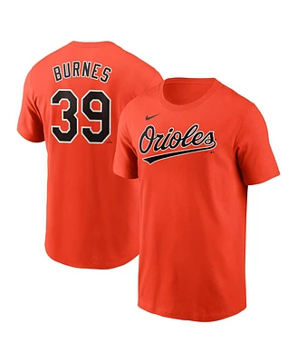 Nike Men's Corbin Burnes Orange Baltimore Orioles Fuse Name Number T-Shirt