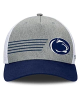Fanatics Men's Heather Gray/Navy Penn State Nittany Lions Profile Trucker Adjustable Hat