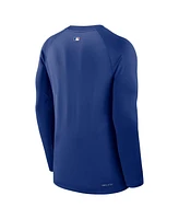 Nike Men's Royal New York Mets Authentic Collection Game Time Raglan Performance Long Sleeve T-Shirt