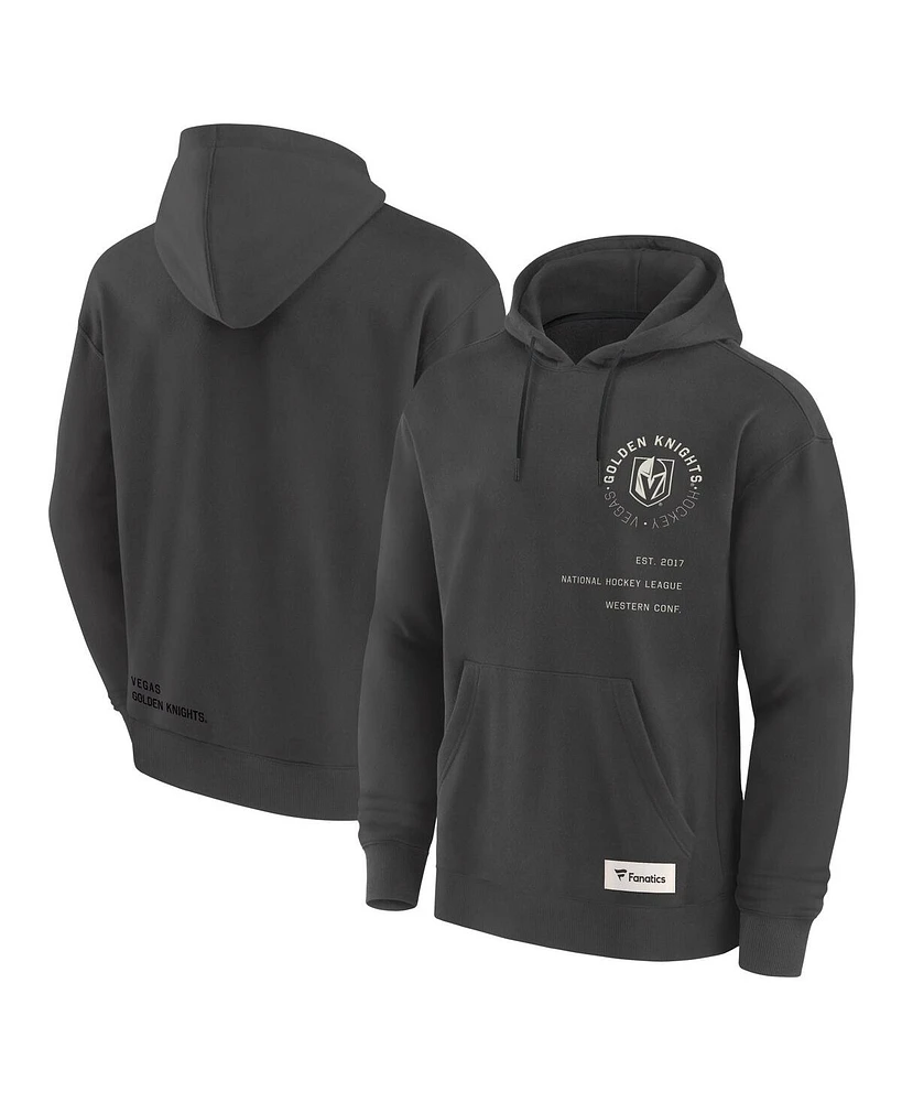 Fanatics Men's Charcoal Vegas Golden Knights Future Ground Info Pullover Hoodie