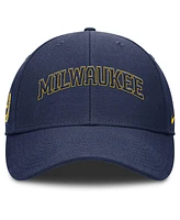 Nike Men's Navy Milwaukee Brewers Rise Gaberdine Adjustable Hat