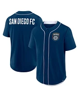 Fanatics Men's Navy San Diego Fc Injury Time Baseball Jersey