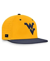 Nike Men's Gold West Virginia Mountaineers On-Field Dugout True Performance Fitted Hat