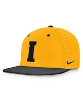 Nike Men's Gold Iowa Hawkeyes On-Field Dugout True Performance Fitted Hat
