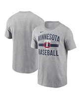 Nike Men's Heather Gray Minnesota Twins Arched T-Shirt
