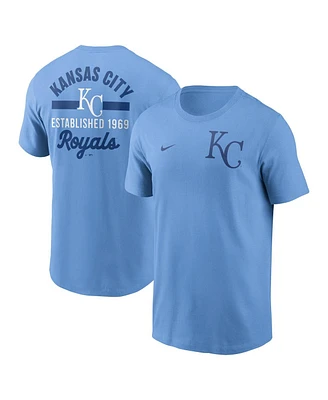 Nike Men's Light Blue Kansas City Royals 2-Hit T-Shirt