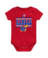 Outerstuff Newborn Royal Kansas Jayhawks Sunday Comics Bodysuit Set 3-Pack