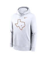 Nike Men's White Texas Longhorns Primetime Alternate Logo Club Fleece Pullover Hoodie