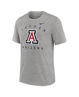 Nike Men's Heather Gray Arizona Wildcats Campus Primary Location Tri-Blend T-Shirt