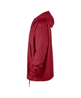Nike Men's Red Miami Heat Courtside Premium Club Anorak Quarter-Zip Pullover Hoodie