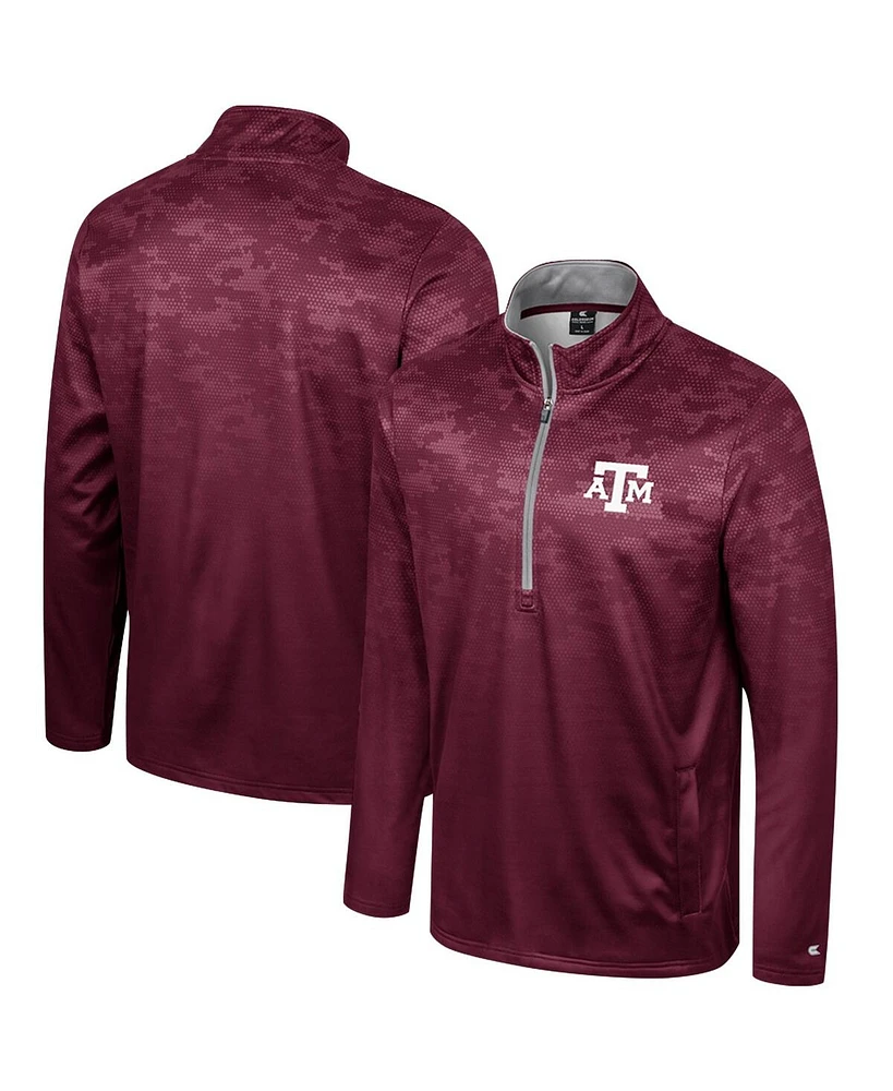 Colosseum Men's Maroon Texas A&M Aggies The Machine Half-Zip Jacket
