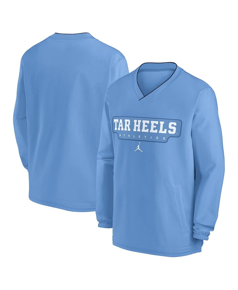 Jordan Men's Carolina Blue North Tar Heels 2024 Sideline Pullover Wind shirt