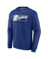 Fanatics Men's Blue Tampa Bay Lightning Focus Fleece Pullover Sweatshirt