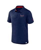 Fanatics Men's Navy Washington Capitals Authentic Pro Jacquard Polo Shirt