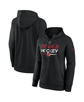 Fanatics Women's Black New Jersey Devils Authentic Pro Primary Logo Pullover Hoodie