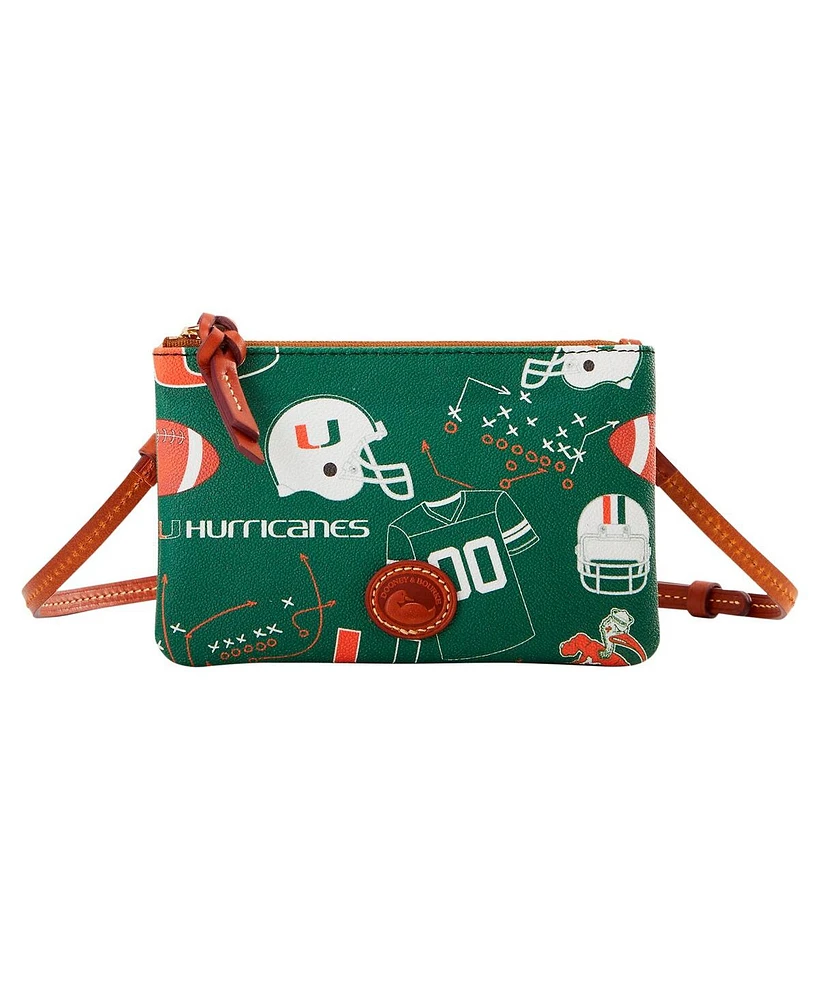 Dooney & Bourke Miami Hurricanes Top Zip Crossbody Purse