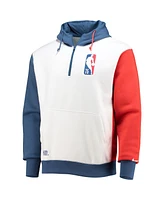 Men's Nike White and Blue Nba Team 31 75th Anniversary Courtside Fleece Half-Zip Hoodie