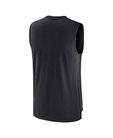 Men's Nike Black Colorado Rockies Knockout Stack Exceed Muscle Tank Top