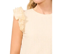 CeCe Women's Sleeveless Double Ruffled Tank Top