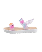 Bebe Toddler Girls glitter Straps and Charms Sandals