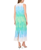 Vince Camuto Women's Printed Crewneck Sleeveless Maxi Dress