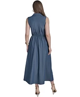 Halston Women's Belted Maxi Dress