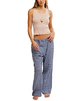 Free People Women's Cloud Ten Check-Print Pajama Pants