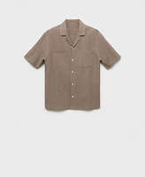 Mango Men's Slim-Fit Cotton-Blend Shirt