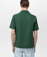 Mango Men's Cotton-Blend Polo Shirt