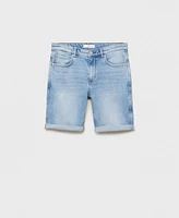 Mango Men's Slim-Fit Denim Bermuda Shorts