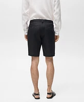 Mango Men's Tailored Linen Shorts