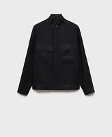 Mango Men's Slim-Fit Linen Overshirt