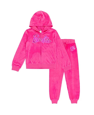 Barbie Girls Velour Matching Family Zip Up Hoodie & Pants Outfit Set Adult