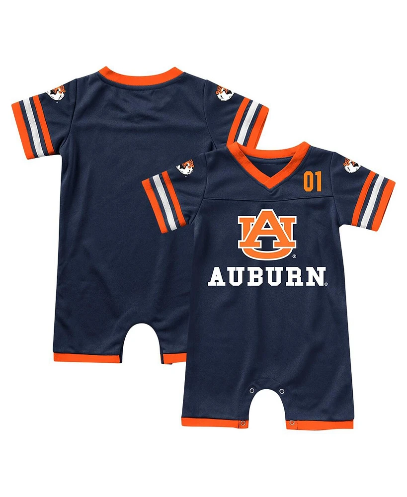 Colosseum Navy Auburn Tigers Bumpo Football Romper Shorts