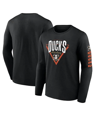Fanatics Men's Black Anaheim Ducks Headline Long Sleeve T-Shirt