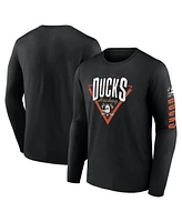 Fanatics Men's Black Anaheim Ducks Headline Long Sleeve T-Shirt