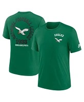 Nike Men's Kelly Green Philadelphia Eagles Rewind Team Excite 2-Hit Tri-Blend T-Shirt