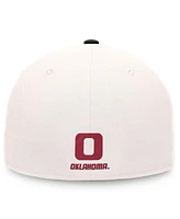 Top of the World Men's White/Cardinal Oklahoma Sooners Logo Adjustable Hat