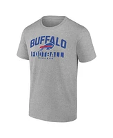 Fanatics Men's Heather Gray Buffalo Bills Screen Blocking T-Shirt