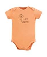 Touched by Nature Baby Boys Organic Cotton Bodysuits, Peas And Thank You, Preemie