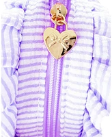 Bits & Bows Girls Heart Purse in Lavender Seersucker