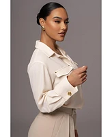Jluxlabel Women's Black Stella Button Up Shirt