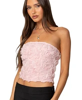 Edikted Women's Rosee Textured Floral Corset
