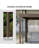 Mondawe 10x10FT Louvered Pergola Outdoor Aluminum