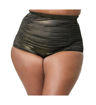 Unique Vintage Plus Monroe High Waist Bikini Bottom