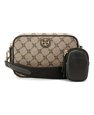 Nine West Avaya Double Zip Camera Crossbody Bag