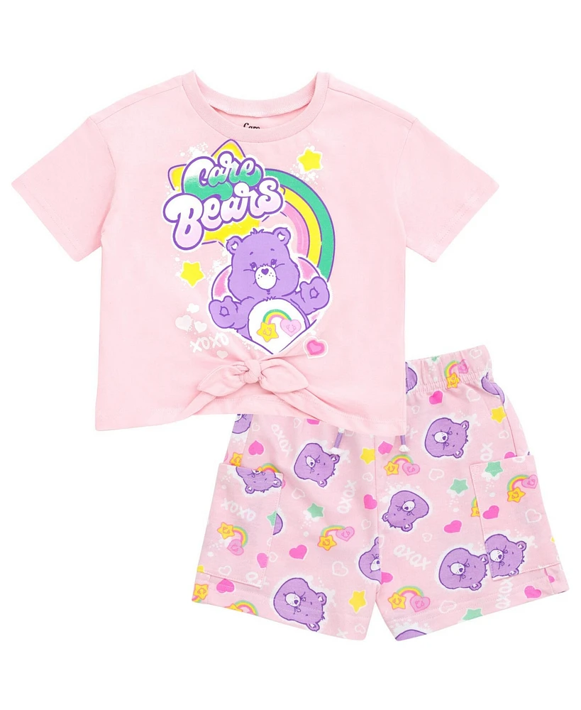 Care Bears Toddler Girls Best Friend Bear T-Shirt and French Terry Shorts Outfit Set