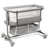 Sunveno Baby Bassinet Bedside Crib with Mosquito Net